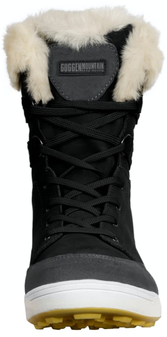 Damen Winterstiefel Echtleder mit Kunstfell Schwarz - Image 4