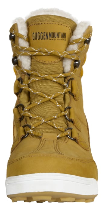 Damen Fellstiefel mit Lammwolle Winterstiefel Braun - Image 4