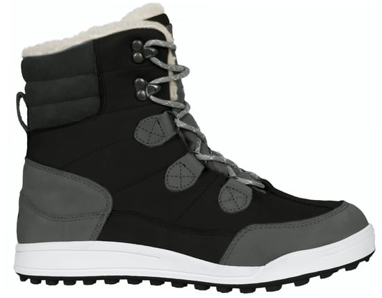 Damen Fellstiefel mit Lammwolle Winterstiefel Schwarz - Image 3
