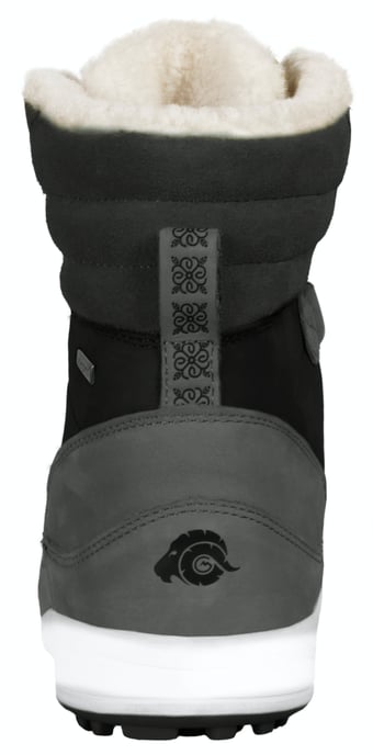 Damen Fellstiefel mit Lammwolle Winterstiefel Schwarz - Image 5