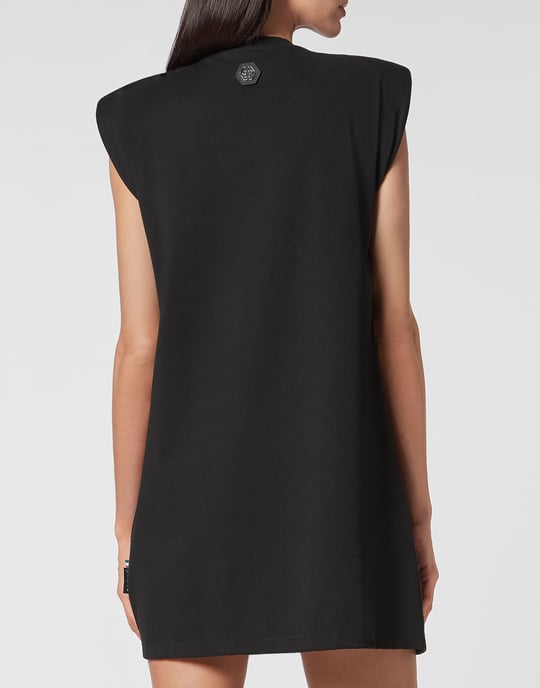 Philipp Plein T-Shirt-Kleid kurz mit Sternen - Schwarz - Image 5