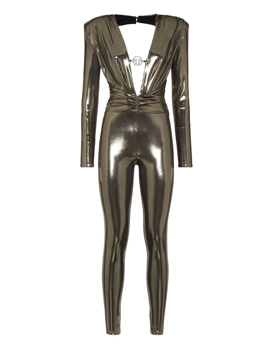 Lamé Jersey Jumpsuit - Image 1