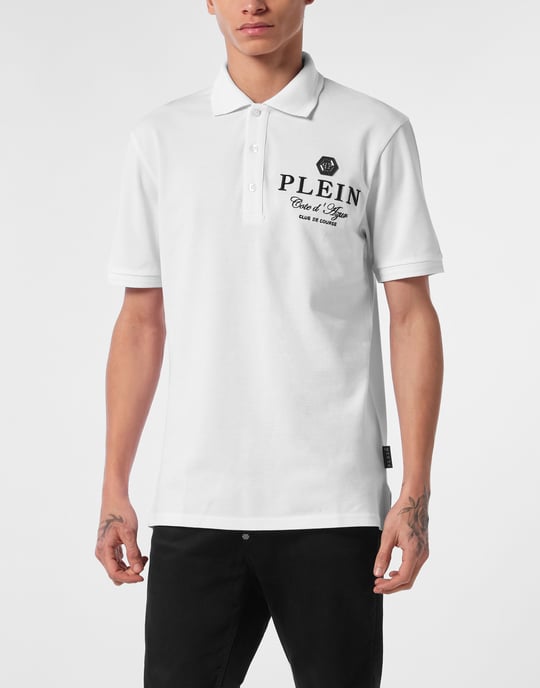 Philipp Plein Polo-Shirt SS "Club The Course" - Weiß - Image 3