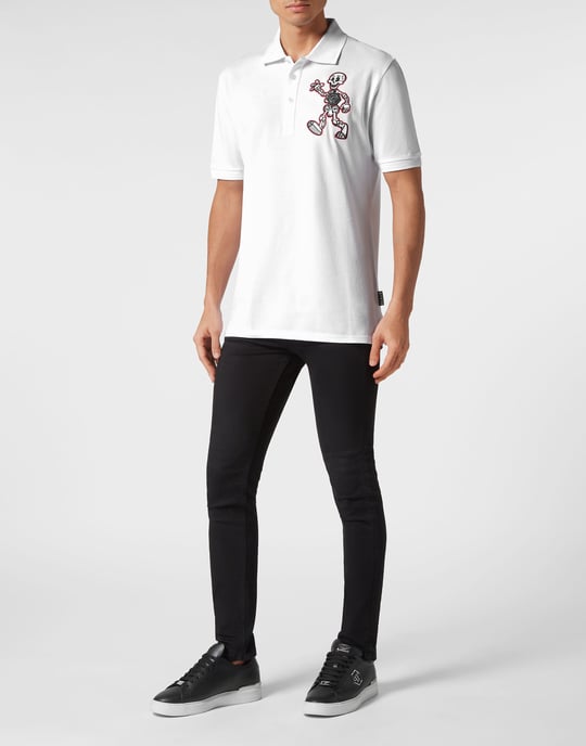 Philipp Plein Poloshirt mit Skull-Print - Weiß - Image 4