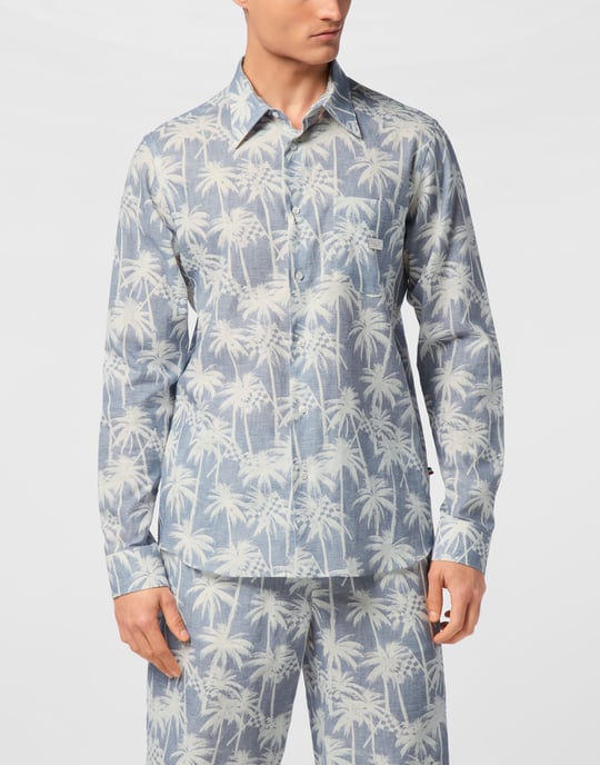 Philipp Plein Shirt Sugar Daddy Cut Ls - Hellblau - Image 3