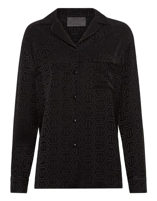 Philipp Plein Hemdbluse mit Monogramm - Schwarz - Image 1