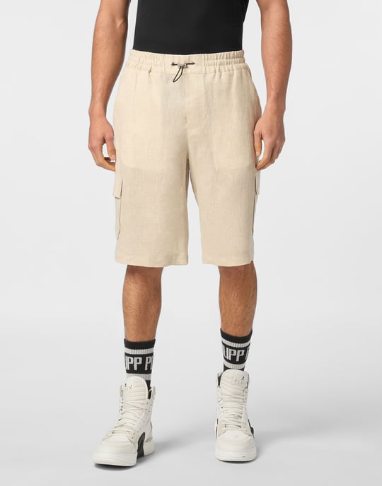 Linen Short Trousers Coolkid Cargo - Image 3