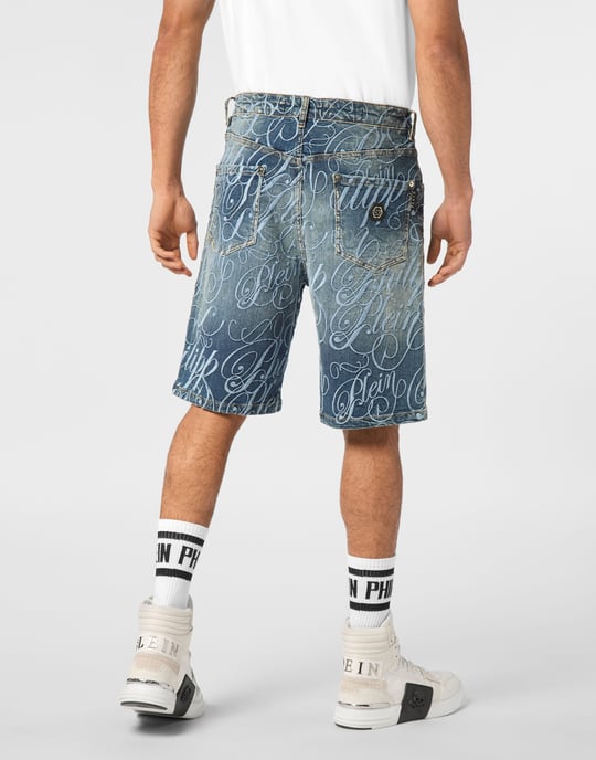 Denim Shorts Formentera Logo - Image 2