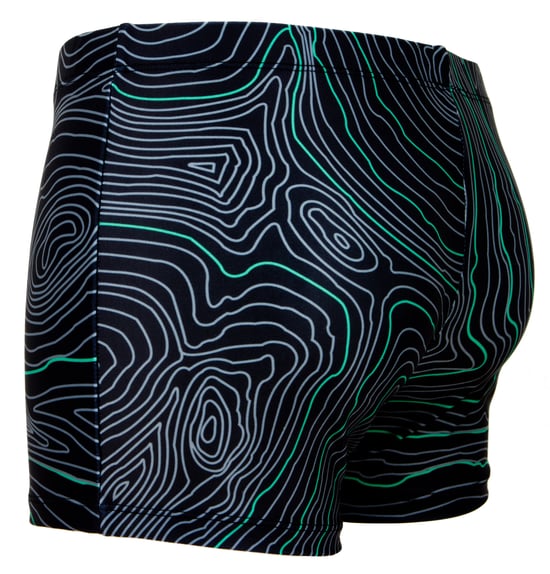 Herren Badehose eng anliegend gestreift Boxerbadehose - Image 5