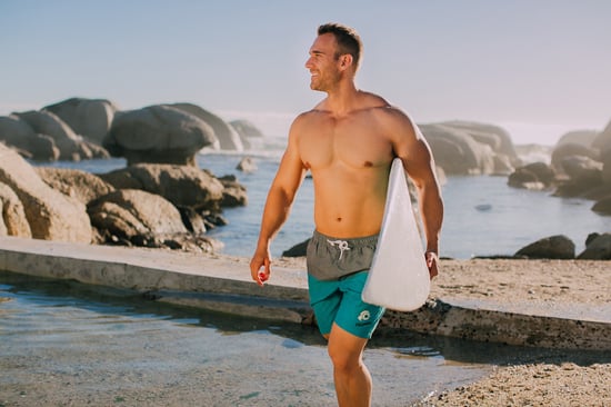 Herren Badehose mit Muster Streifen Grün - Image 2