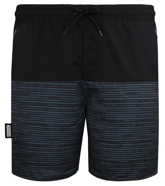Herren Badehose mit Muster Streifen Grün Schwarz - Image 2