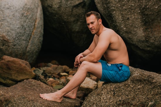 Herren Badehose mit Muster Streifen - Image 2