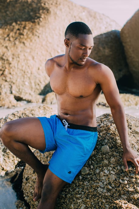 Herren Badehose Kariert - Image 5