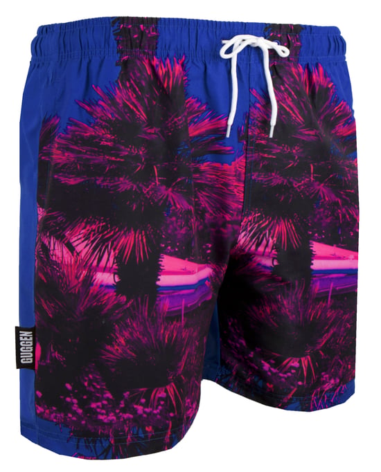 Herren Badehose mit Palmen Muster Pink - Image 1