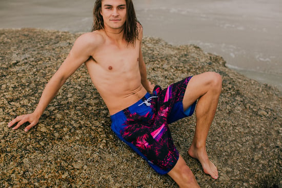 Herren Badehose mit Palmen Muster Pink - Image 3