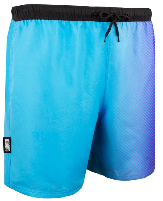 Herren Badehose mit Muster Streifen Blau Lila - Image 3