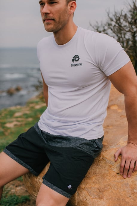 Herren Badehose mit Muster Grau Schwarz - Image 4