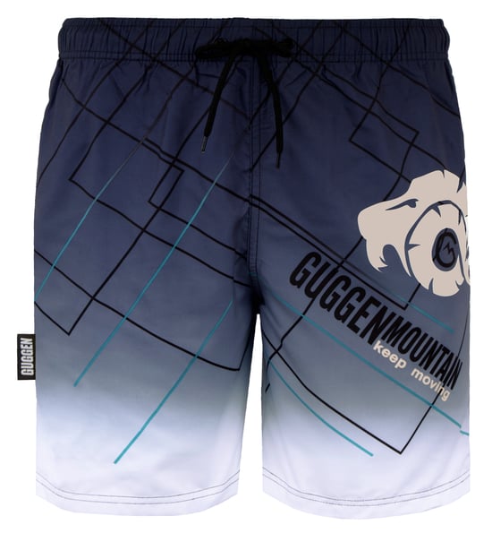 Herren Badehose Kariert Weiß Schwarz - Image 3