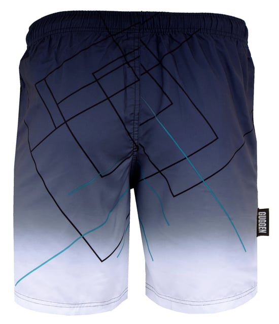 Herren Badehose Kariert Weiß Schwarz - Image 4