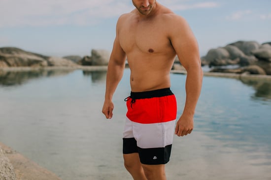 Herren Badehose mit Muster Streifen - Image 2