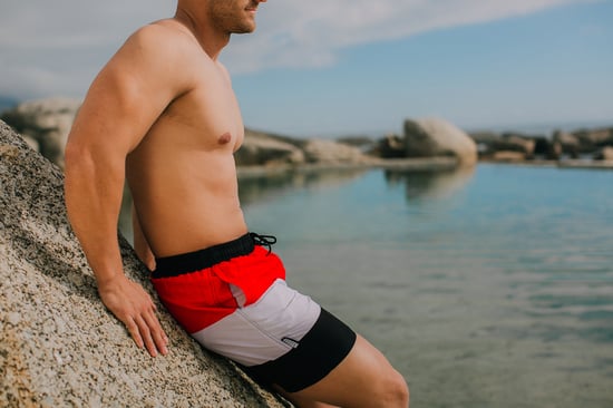 Herren Badehose mit Muster Streifen - Image 3