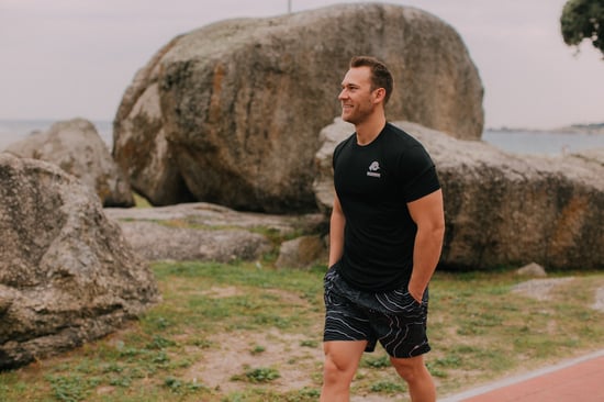 Herren Badehose Streifen lässige Boardshorts Linien Muster - Image 3