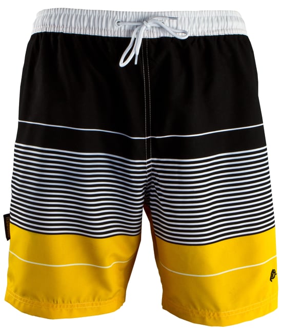 Herren Badehose mit Muster Streifen Gelb - Image 5