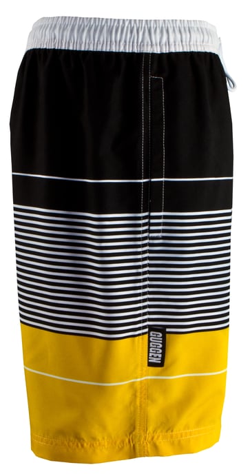Herren Badehose mit Muster Streifen Gelb - Image 6