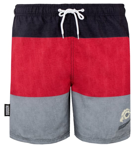 Herren Badehose mit Muster Streifen Rot - Image 5
