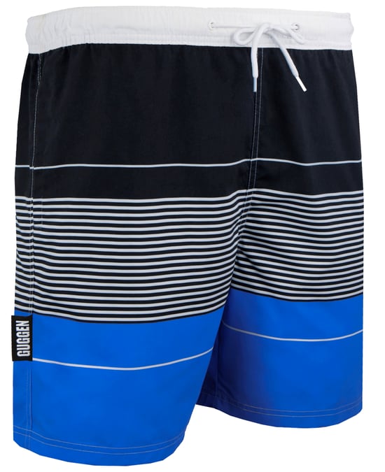 Herren Badehose mit Muster Streifen Blau - Image 1
