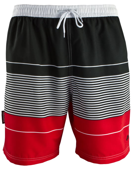 Herren Badehose mit Muster Streifen Rot - Image 5
