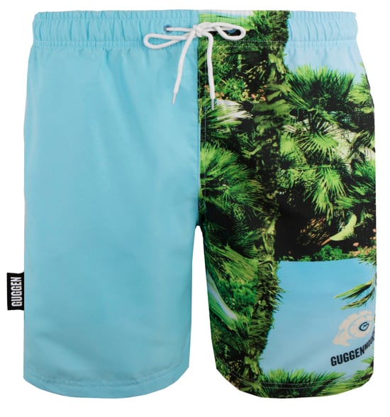 Herren Badehose mit Palmen Muster Grün - Image 3