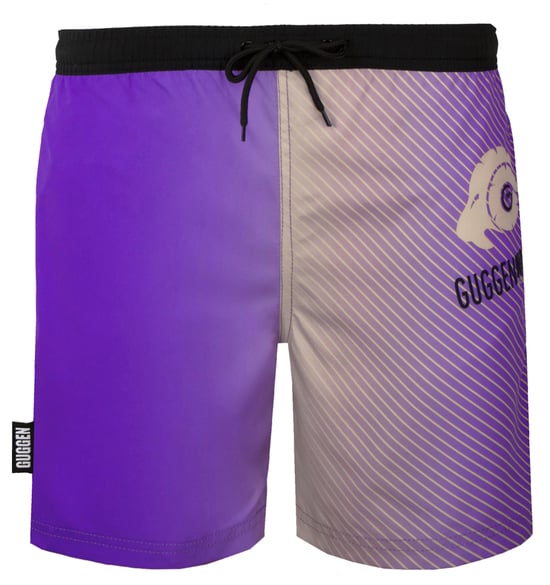 Herren Badehose mit Muster Streifen Lila - Image 5