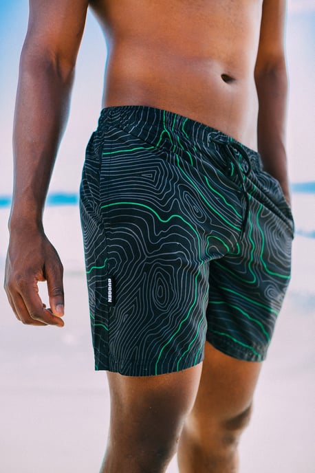 Herren Badehose Streifen lässige Boardshorts Linien Muster - Image 2