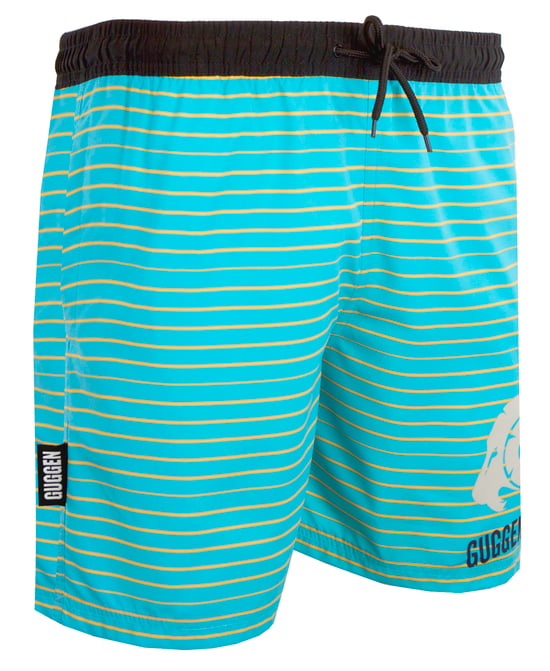 Herren Badehose mit Muster Streifen Gelb - Image 4
