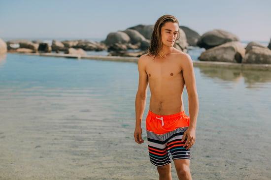 Herren Badehose mit Muster Streifen - Image 3