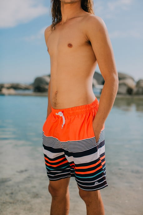 Herren Badehose mit Muster Streifen - Image 4