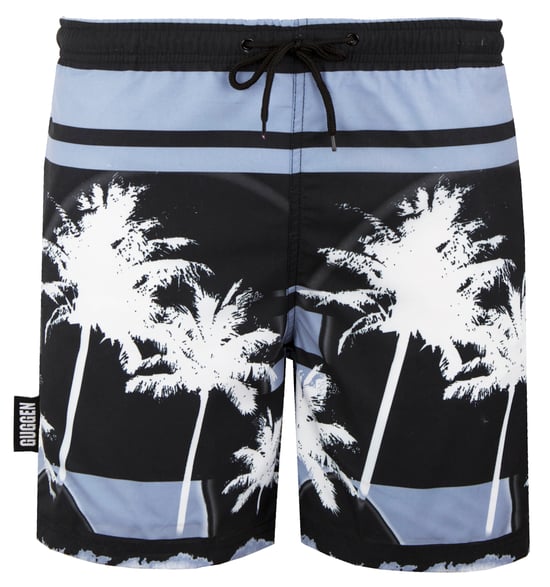 Herren Badehose mit Palmen Muster Weiß Schwarz - Image 6