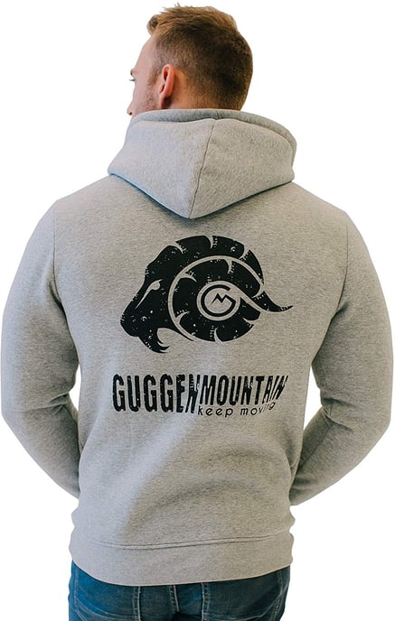 Herren Wandern Kapuzenpullover H06 mit Reißverschluss mit Logo Hellgrau - Image 2
