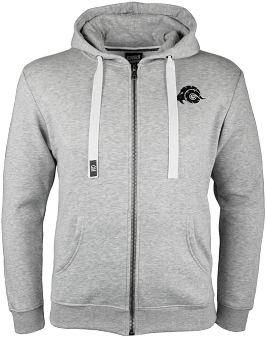 Herren Wandern Kapuzenpullover H06 mit Reißverschluss mit Logo Hellgrau - Image 3