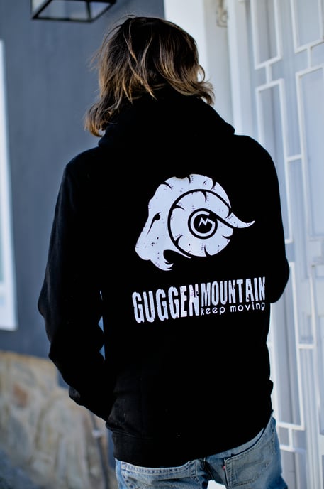 Herren Wandern Kapuzenpullover H06 mit Reißverschluss mit Logo Schwarz - Image 5