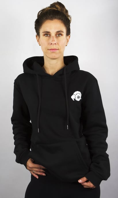 Damen Kapuzenpullover Fleece Hoodie Langarm Schwarz - Image 6