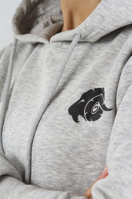 Damen Kapuzenpullover Fleece Hoodie Langarm Grau - Image 5
