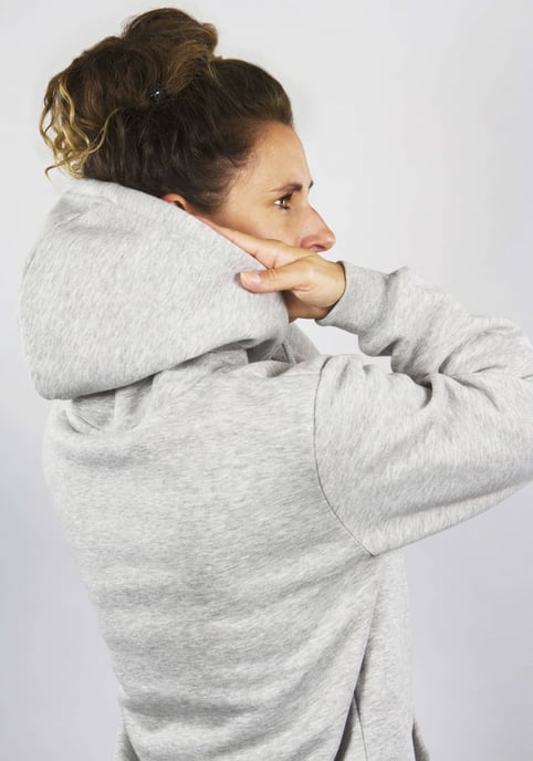 Damen Kapuzenpullover Fleece Hoodie Langarm Grau - Image 6