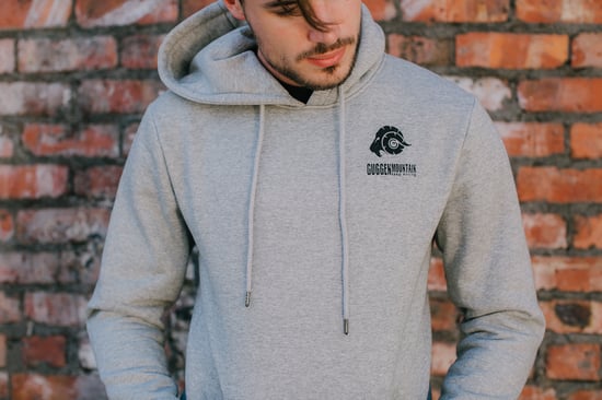 Herren Wandern Kapuzenpullover Fleece Hoodie Outdoor Hellgrau - Image 2