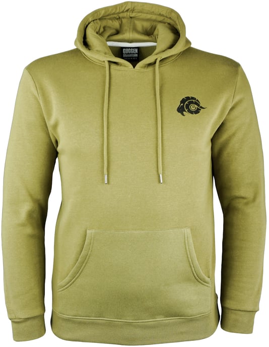 Herren Wandern Kapuzenpullover Fleece Hoodie Outdoor Mit Logo Olive - Image 2
