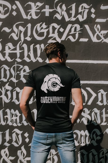 Herren Fitness Funktionsshirt T-Shirt mit Logo Sport Outdoor Black - Image 2