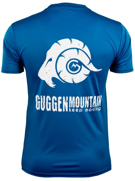Herren Fitness Funktionsshirt T-Shirt mit Logo Sport Outdoor Blau - Image 1