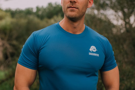 Herren Fitness Funktionsshirt T-Shirt mit Logo Sport Outdoor Blau - Image 3