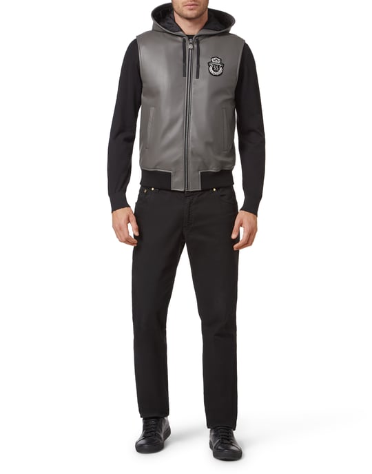 Billionaire Lederweste - Grau - Image 3